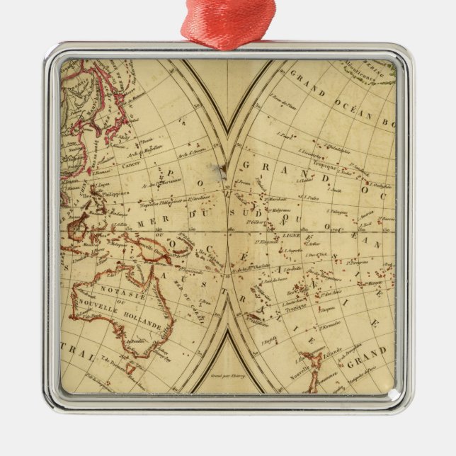 Continents Metal Tree Decoration (Front)