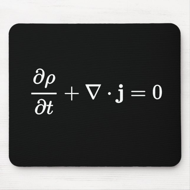 continuity equation all physics fields basics mouse mat (Front)