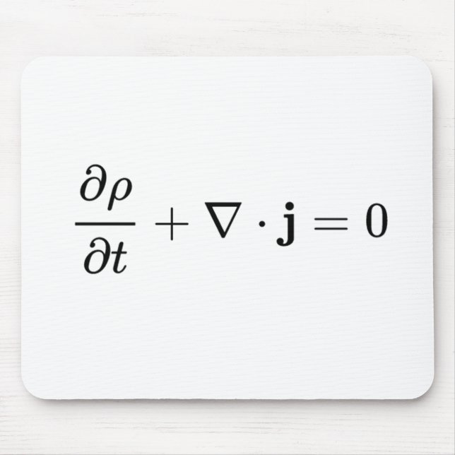 continuity equation, all physics fields basics mouse mat (Front)