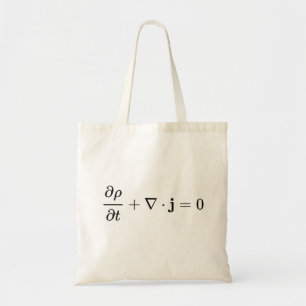 continuity equation, all physics fields basics tote bag