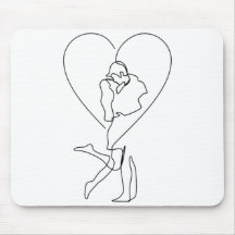 Continuous line drawing of couple kissing each oth