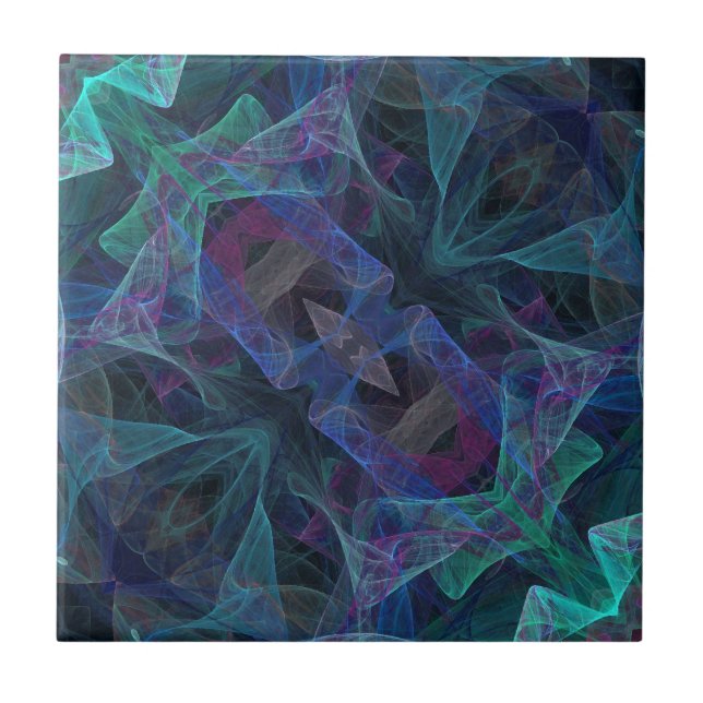 Continuous Matching Pattern Fractal Ceramic Tile (Front)