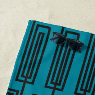 Continuous Rectangles Beach Towel