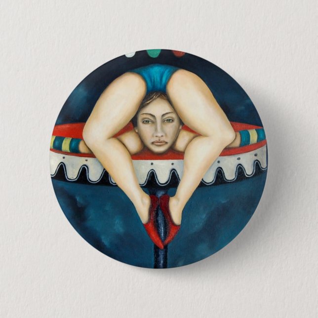 contortionist 6 cm round badge (Front)