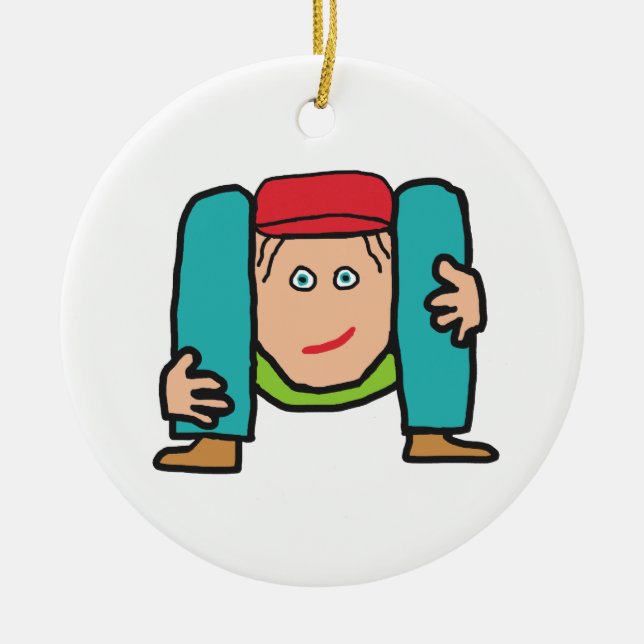 Contortionist Ceramic Tree Decoration (Front)