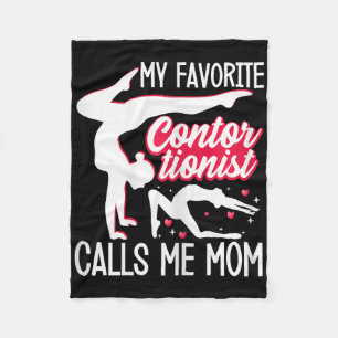 Contortionist Mum Yoga Gymnastics Aerial And Aeria Fleece Blanket