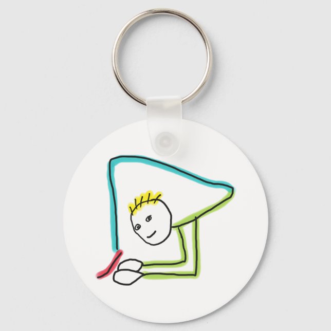 Contortionist Stickman Key Ring (Front)