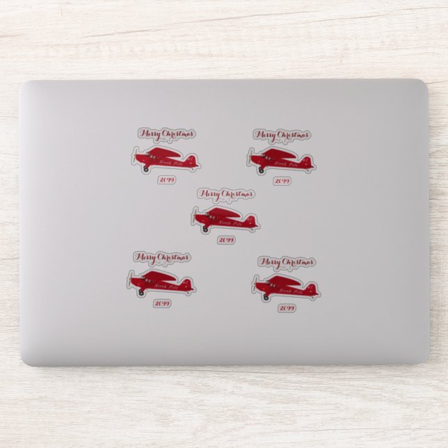 Contour Aeroplane Vinyl Stickers (Computer)