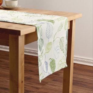 Contour Canopy Multicolored Green Short Table Runner