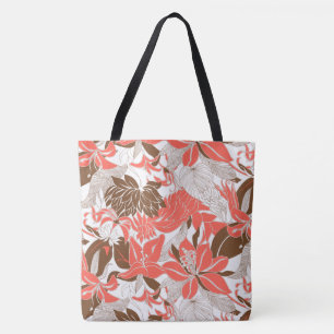 Contour Hawaii Tropical Lily and Protea Beach Bag