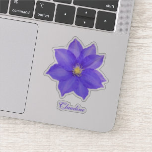 Contour Purple Clematis Vinyl Stickers