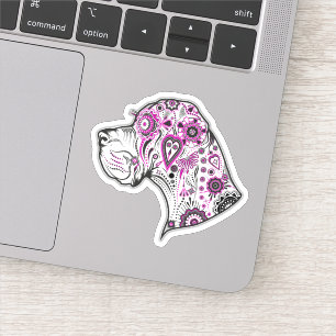 Contour Sticker Tattoo Great Dane