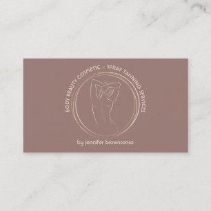 Contouring Spray Tan Salon Bronze Body Sculpting Business Card