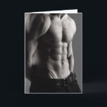 Contours in Grey Hot Guy Greetings Card<br><div class="desc">A breathtaking greetings card that celebrates the epitome of strength,  allure,  and masculinity. Elevate your messages with this captivating visual,  showcasing a handsome,  muscular,  shirtless man who embodies the essence of power and confidence.</div>
