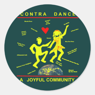 Contra Dance Gifts Classic Round Sticker