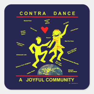 Contra Dance Gifts Square Sticker