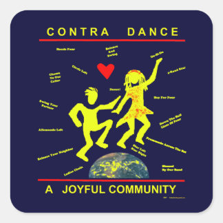 Contra Dance Gifts Square Sticker