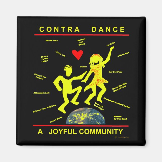 Contra Dance Joy Magnet (Front)