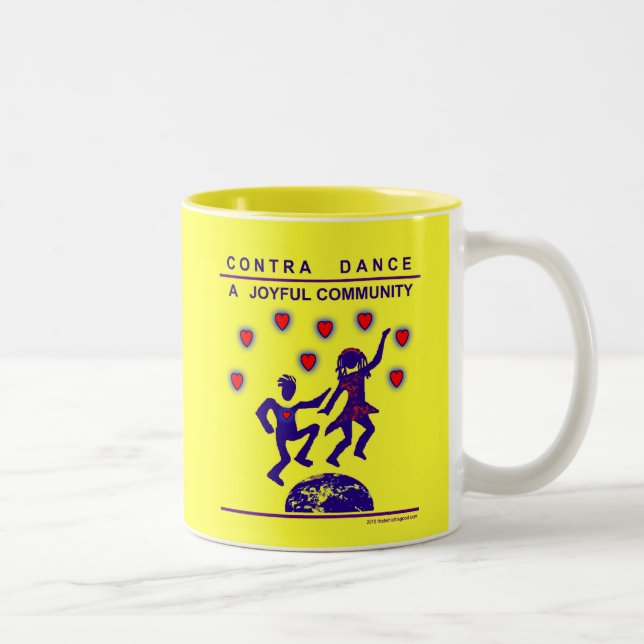 Contra Dance Joy Two-Tone Coffee Mug (Right)