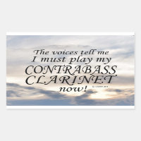Contrabass Clarinet Voices Say Must Play Rectangul