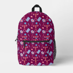 Contraception Pattern Feminist Printed Backpack