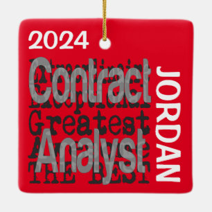 Contract Analyst Extraordinaire CUSTOM Ceramic Ornament