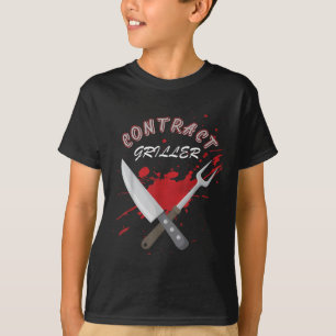 Contract Griller Funny Grill Barbecue Bbq Shirt Pu