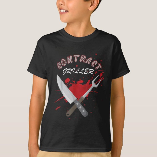 Contract Griller Funny Grill Barbecue Bbq Shirt Pu (Front)