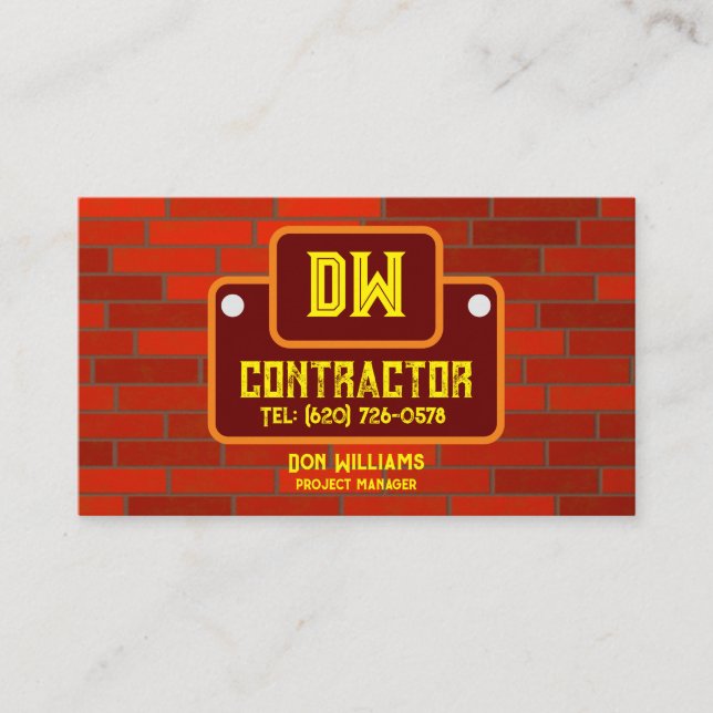 Contractor Business Card (Front)