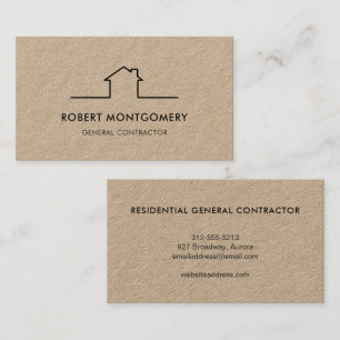 Contractor Construction Business Card