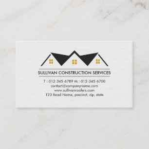 Contractor Construction House Repairs Business Card