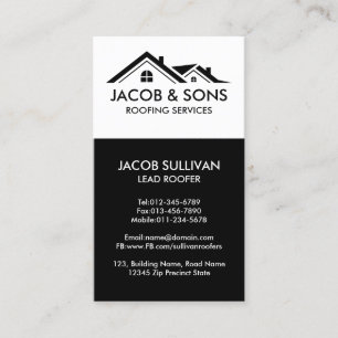 Contractor Construction House Repairs Business Card