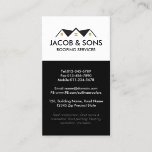 Contractor Construction House Repairs Business Card
