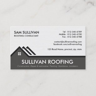 Contractor Construction House Repairs Business Card