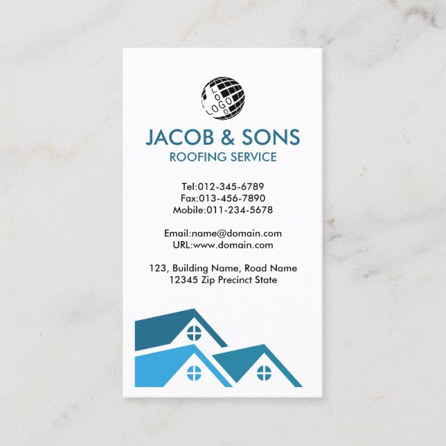 Contractor Construction House Repairs Business Card (Front)