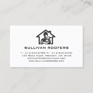 Contractor Construction House Repairs Business Card