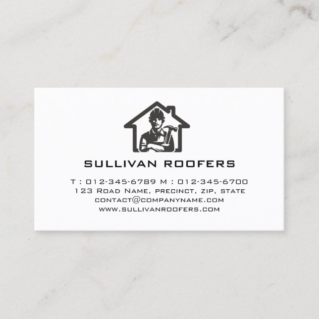 Contractor Construction House Repairs Business Card (Front)
