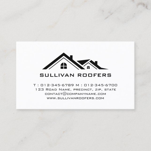 Contractor Construction House Repairs Business Card (Front)