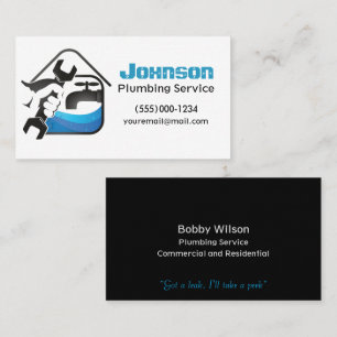 Contractor Plumbing Service Design Business Card
