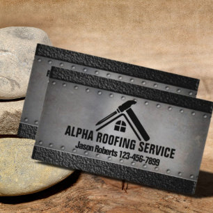 Contractor Roof Repair Construction Roofing Roofer Business Card