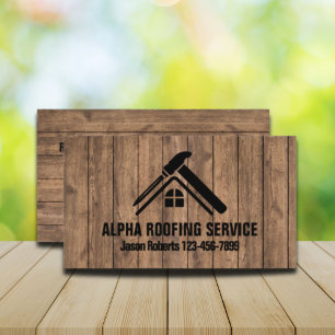 Contractor Roof Repair Construction Roofing Roofer Business Card
