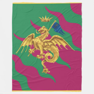 Contrada del Drago (Dragon) Palio di Siena Fleece Blanket