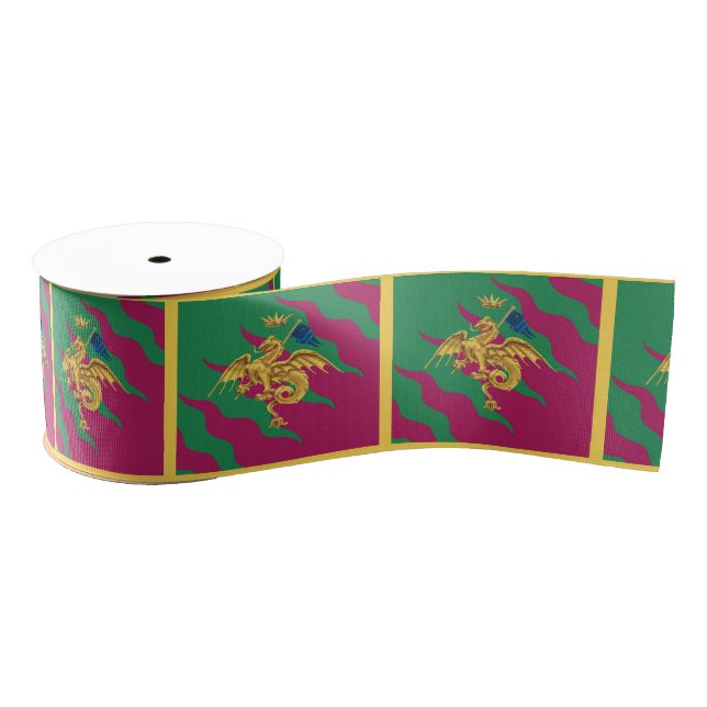 Contrada del Drago (Dragon) Palio di Siena Grosgrain Ribbon (Spool)