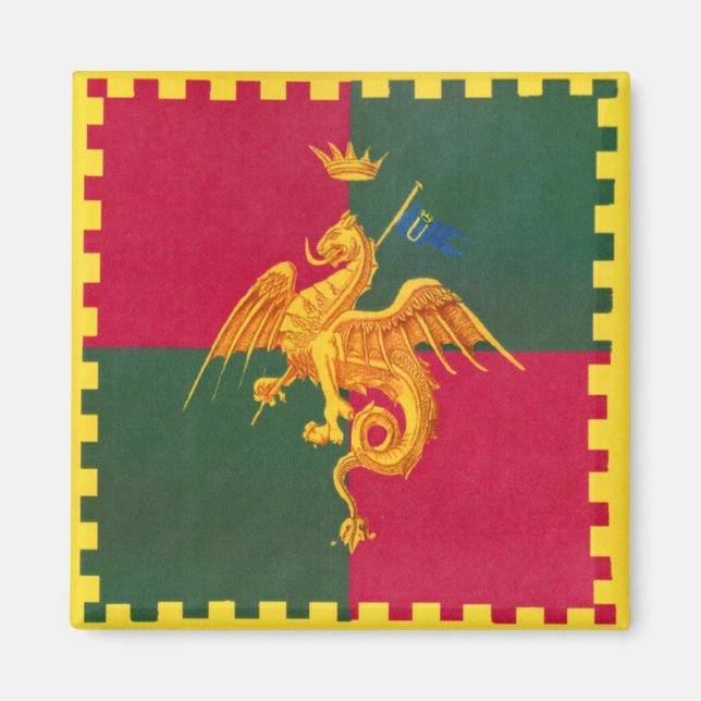 Contrada del Drago (Dragon) Palio di Siena Magnet (Front)