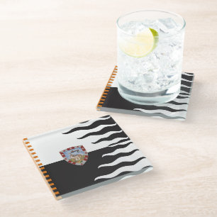 Contrada della Lupa (She-Wolf) Palio di Siena Glass Coaster