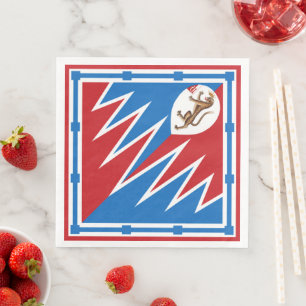 Contrada della Pantera (Panther) Palio di Siena Napkin