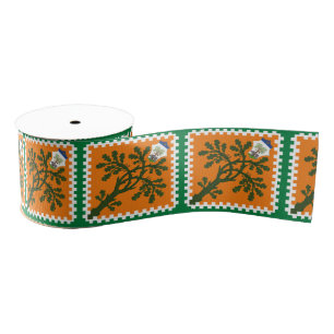 Contrada della Selva (Forest) Palio di Siena Grosgrain Ribbon