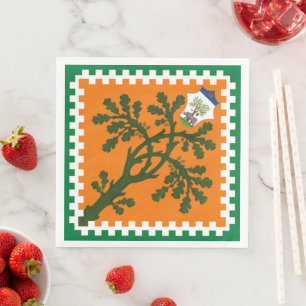 Contrada della Selva (Forest) Palio di Siena Napkin