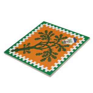 Contrada della Selva (Forest) Palio di Siena Tile