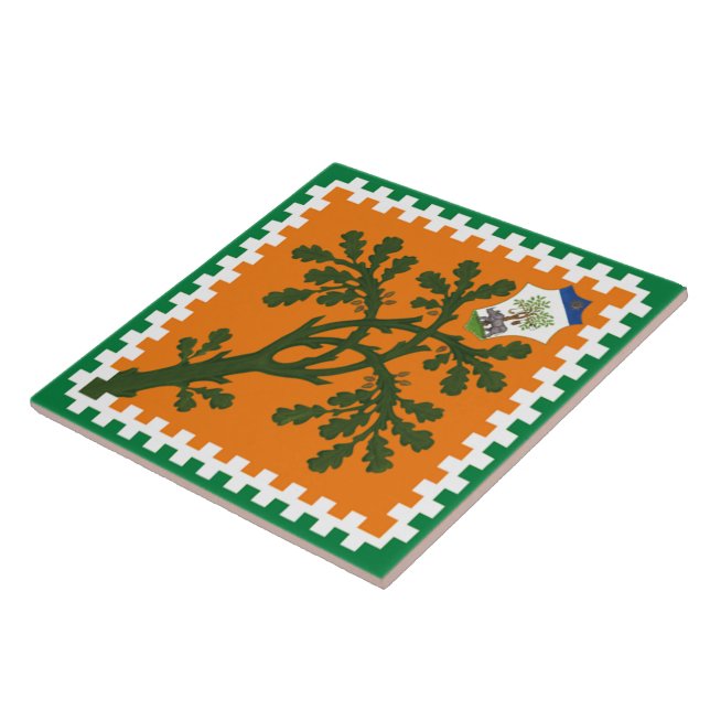 Contrada della Selva (Forest) Palio di Siena Tile (Side)